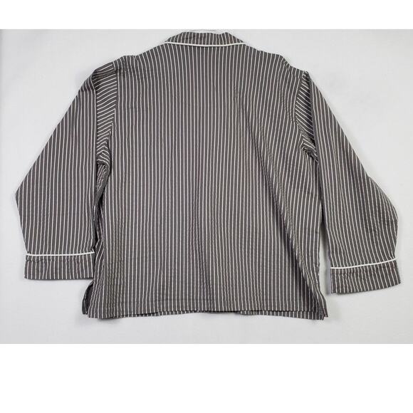 Pajamagram Gray Stripe Classic Button-Front Pajamas, Men Size XL PRE-OWNED - Picture 5 of 7